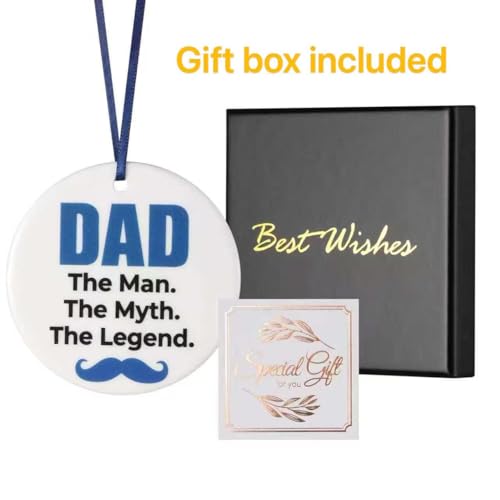 Dad Ceramic Ornament Gift - Sentimental Father's Day Car Decor & Tree Decoration