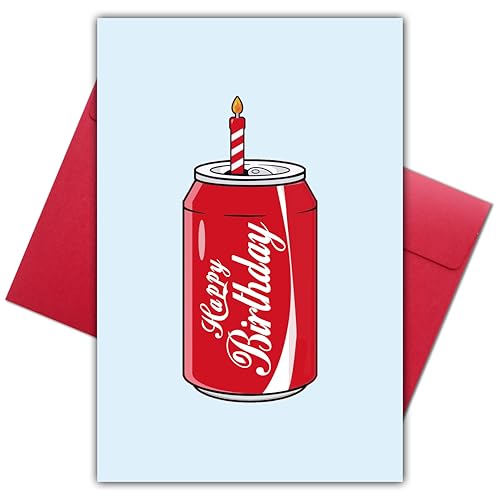 Funny Coke Birthday Card - Soda Bottle Greeting for Soda Lovers