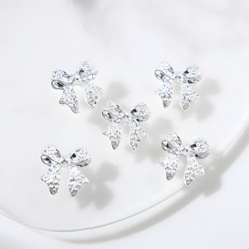 36 Pcs 3D Bow Nail Art Charms Metal Alloy Rhinestone Gems for DIY Nails