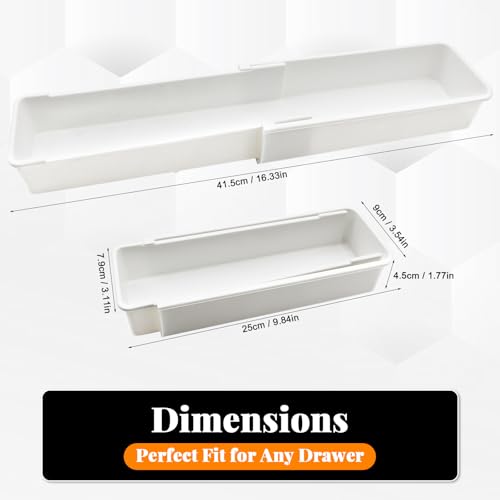 Adjustable Expandable Drawer Organizer for Deep Kitchen Utensils