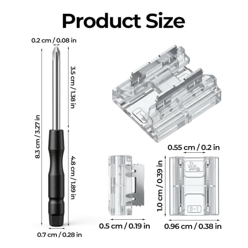 20 Pack COB LED Strip Connectors - 10mm 2 Pin Transparent Connectors