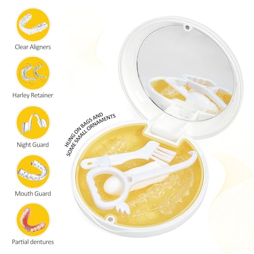 Gaboolo Orthodontic Retainer Case with Magnetic Closure and Vent Holes
