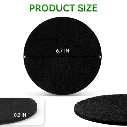 10 Pack Compost Bin Charcoal Filters - Odor-Absorbing 6.7" Replacement