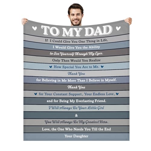 Personalized Fleece Throw Blanket for Dad - 50x60 Cozy Gift