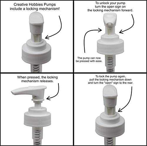 Creative Hobbies Black Plastic Dispenser Pumps - 28/400, Pack of 6