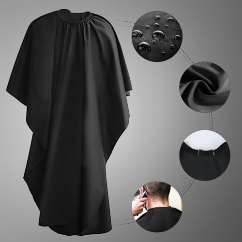 Professional Hair Cutting Cape with Adjustable Snap Closure and Waterproof Design