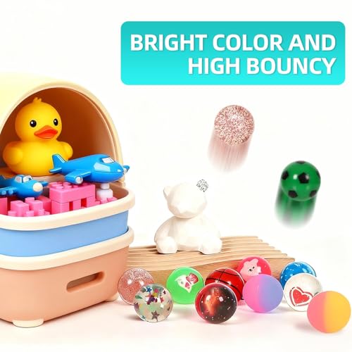 Assorted Small Bouncy Balls for Kids - 16pcs Party Favors
