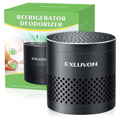 Exluvon Black Refrigerator Deodorizer 1 Ounce - Compact, Reusable & Long Lasting