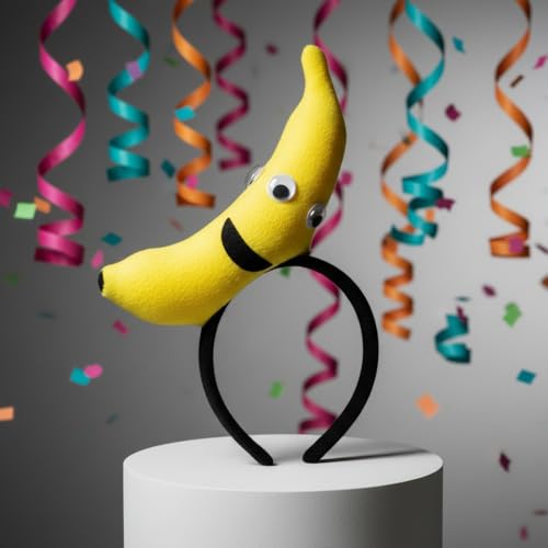 Plush Banana Headband Cute Yellow Fruit Hair Band for Costume Parties