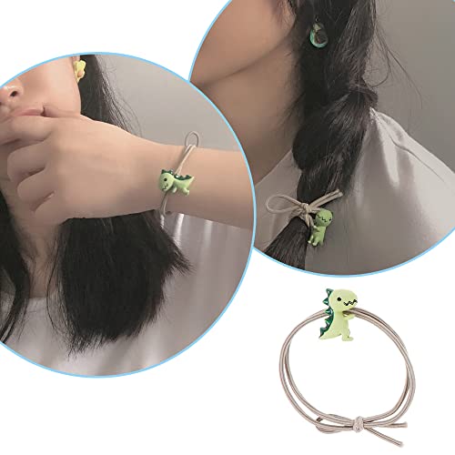 Dinosaur Elastic Hair Ties Ponytail Holders 10 Pack for Women and Girls