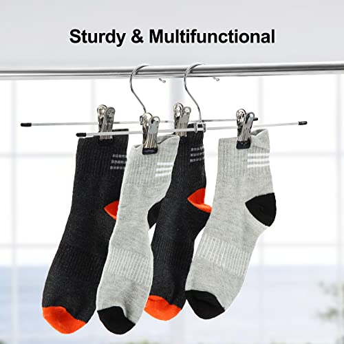 GUANJUNE Adjustable Non-Slip Metal Hangers - Space Saving 10 Pack