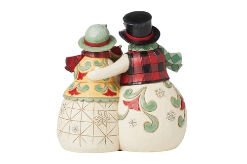 Jim Shore Heartwood Creek Snowmen Family Figurine with Lights - Christmas Home Decor, 5.59 Inch