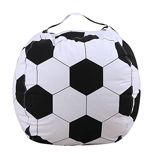 LMYOVE Football Stuffed Animal Storage Bean Bag Chair Cover - 26-Inch