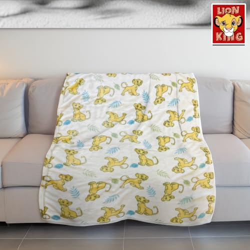Lion King Throw Blanket | Soft Plush Simba Fleece | 30" x 40"