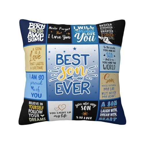 Best Son Ever Throw Pillow Cover - 18x18 Polyester Gift