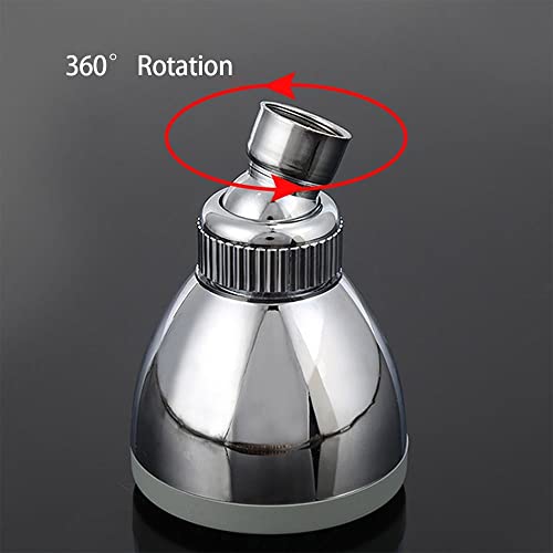 Andy's Orchids Adjustable Round Shower Head - 360° Rotating Water Saver