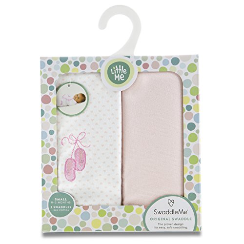 SwaddleMe Original Infant Swaddle Wrap 2-Pack - Prima Ballerina, Small