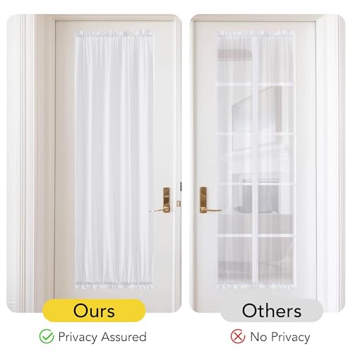NICETOWN White Sidelight Curtain - Non See-Through, 12x72 inches