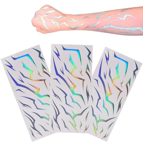 Kpop Mystic Symbol Temporary Tattoo Sheets - 3-Pack for Cosplay & Parties