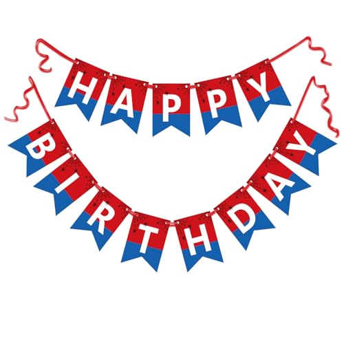 Happy Birthday Banner Set - 13pcs Swallowtail Design Party Decor