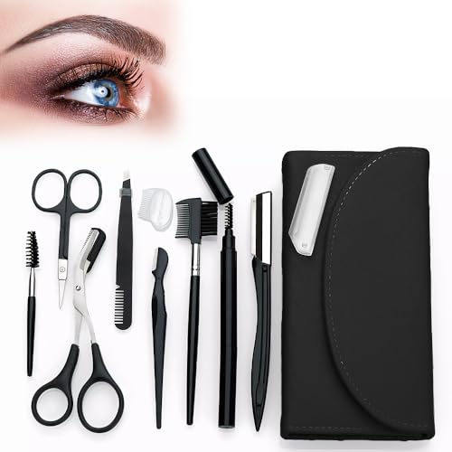 Senbos 8-in-1 Professional Eyebrow Grooming Kit with Travel Case