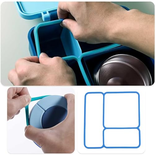Orange 4-Pack Silicone Lid Seal Gaskets for OmieBox Bento Box