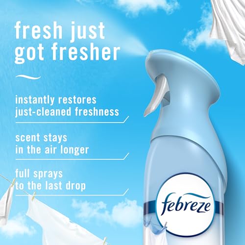 Febreze Air Mist Odor-Fighting Room Spray, Crisp Clean, 8.1 oz, 3-Pack