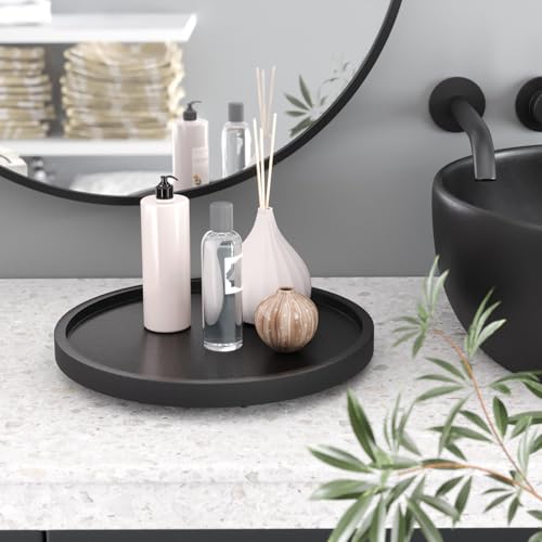 VERTORGAN Bamboo Lazy Susan Organizer - 360° Rotating Tray for Kitchen, Cabinet & Pantry