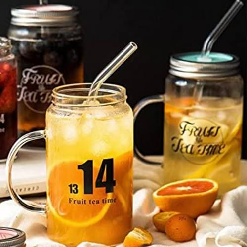 Reusable Glass Drinking Straws with Cleaning Brush - 2-Piece Set