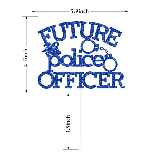 Future Police Officer Cake Topper | Graduation Party Decor