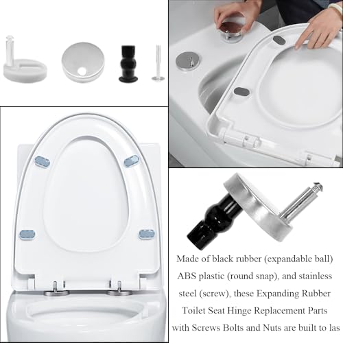 Universal Toilet Seat Hinge Bolts Kit - Adjustable, Easy Install