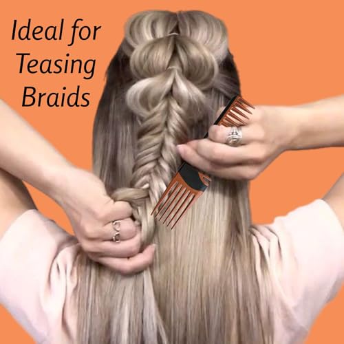 ALAZCO Duo Detangling & Hair Lifting Comb - Wide Tooth Styling Tool