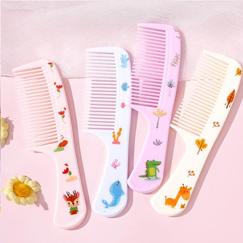 Denlydom 2-Piece Mini Baby Hair Comb Set - Cute Toddler Hairdressing Combs