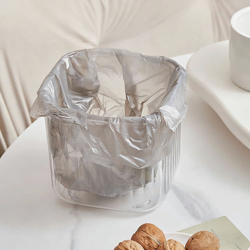 Mini Desktop Trash Can - 4L Small Countertop Waste Basket & Organizer