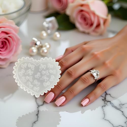 Transparent 3D Bow Silicone Nail Molds for DIY Nail Art Charms