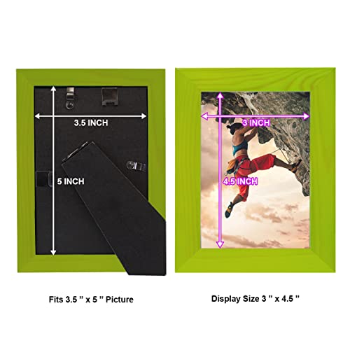 3.5x5 Solid Wood Picture Frame with High Definition Glass