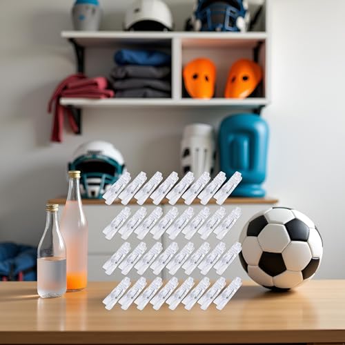 20 Clear Plastic Mini Clothes Pins for Crafts & Laundry
