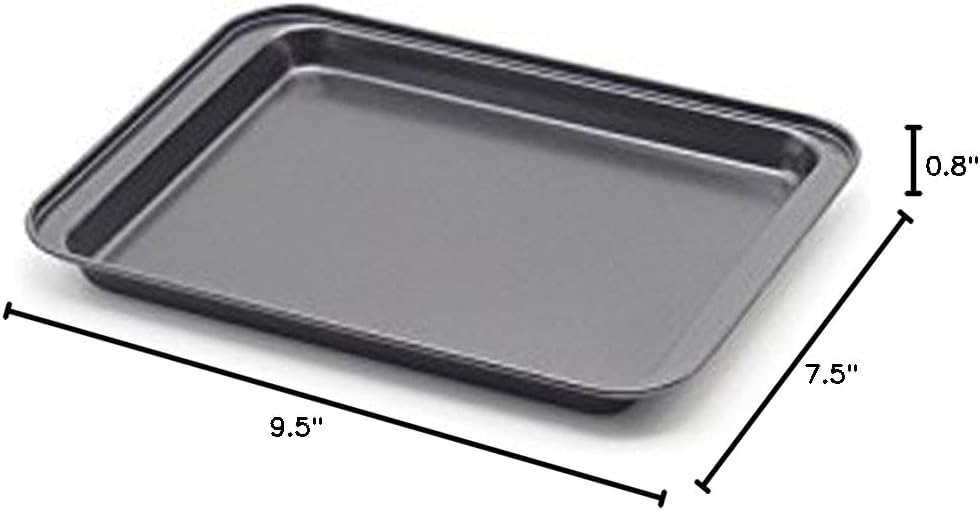 SS&CC Nonstick Baking Sheets Set of 2 - Perfect 8 Inch Cookie Trays for Toaster Ovens | Ideal for 1-2 Person Households