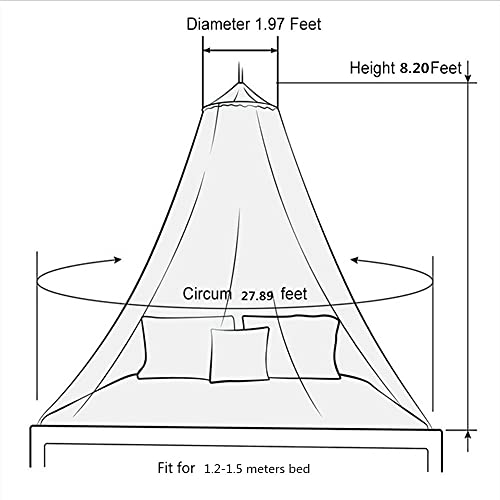 Pink Bed Canopy Mosquito Net 23.6" x 23.6" - No Opening Design for Kids & Camping