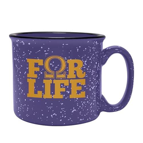 Omega Psi Phi Fraternity 15 oz Campfire Mug - Omega For Life Variation