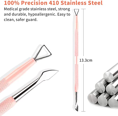 HaimiLiya Stainless Steel Gel Nail Polish Remover & Cuticle Pusher