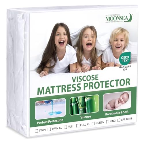 Waterproof Twin Mattress Protector - Breathable Viscose Jersey Cover