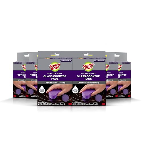 Scotch-Brite Scratch-Free Glass Cooktop Cleaning Pads - 12 Pack