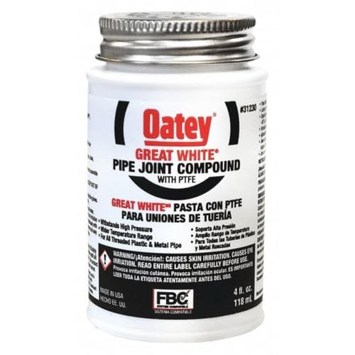 Oatey Great White Pipe Joint Compound - 4 oz Brush-Top Sealant