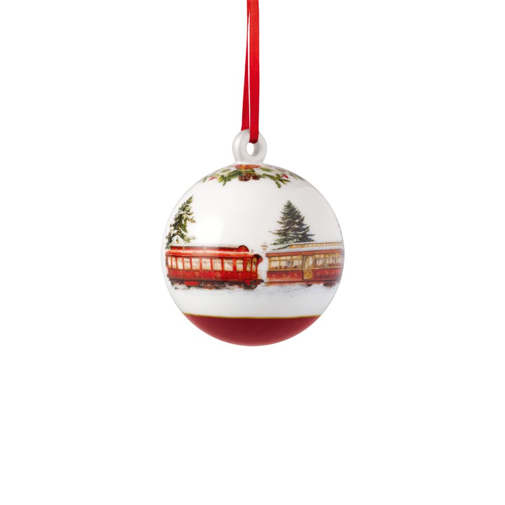Villeroy & Boch Annual Christmas Edition Ball Ornament, Premium Porcelain, Limited Edition, Dated 2025 Ball Shaped Christmas Ornament