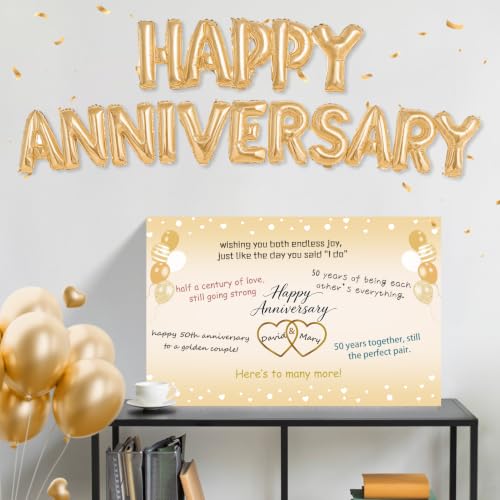 50th Anniversary Signature Card - Large Black & Gold Design