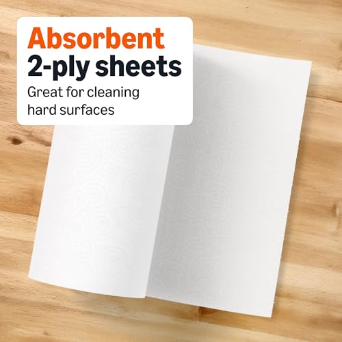 Amazon Basics XXL 2-Ply Flex-Sheets Paper Towels 2-Pack, 150 Sheets Each