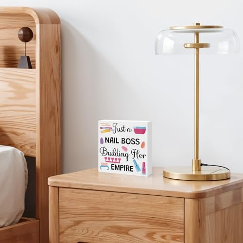 Nail Boss Wooden Box Sign - Gift for Nail Technicians & Artists