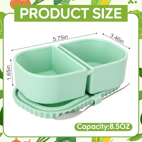 Remerry Silicone Reusable Snack Containers with Lids - 3 Pack, 8.5oz