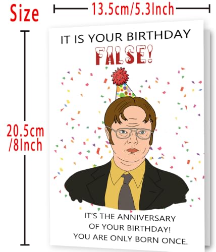 Mmuue Funny Birthday Card Gifts for Women & Men - mu50 Office Humor Greeting Card with Red Envelope